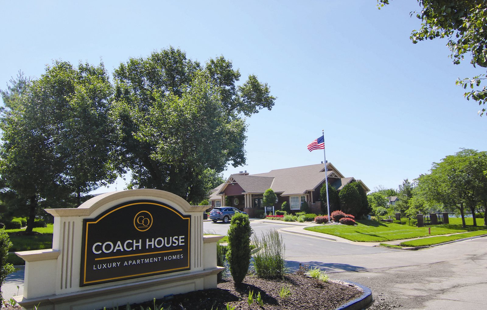 Coach House Entrance to Leasing Office/Clubhouse